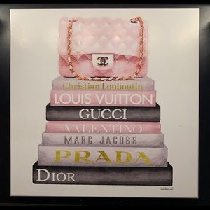 Designer painting canvas